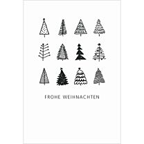 Weihnachtskarte Tannenbäume