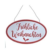 Metall Schild Fröhliche Weihnachten