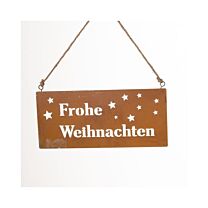 Metall Schild Frohe Weihnachten