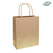 Papier Tasche Goldpunkte/Forest