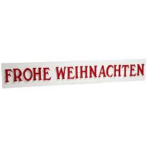 Holz Schild Frohe Weihnachten/Metallletter