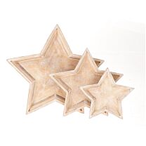 Holz Tablett Star