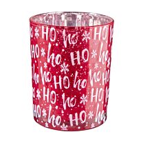 Glas Teelichtbecher Ho Ho Ho