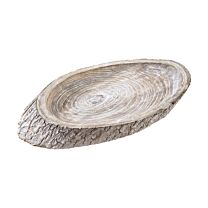 Holz Teller Grey/oval