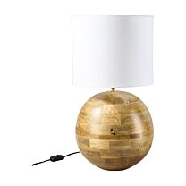 Holz Tischlampe Kugelfuss/Mango