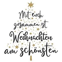 Weihnachtsserviette Mit euch zusammen...