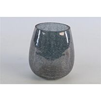 Glas Teelichtbecher Crackle