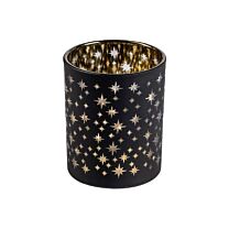 Glas Teelichtbecher X-Mas Stars