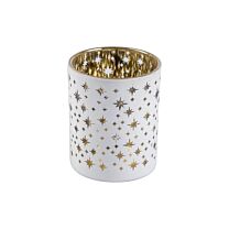 Glas Teelichtbecher X-Mas Stars