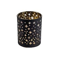 Glas Teelichtbecher X-Mas Stars