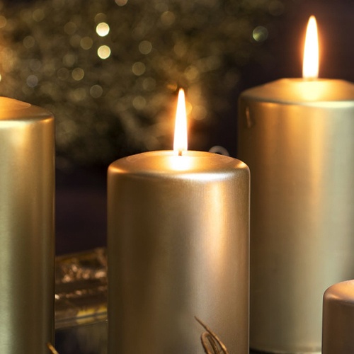 Dipped pillar candles