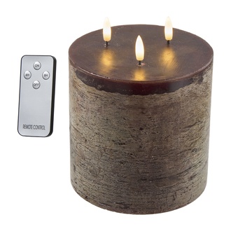 wax LED candle 3 Dochte