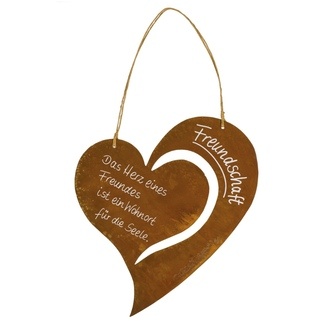 Metall Schild Herz/Freundschaft/Spruch