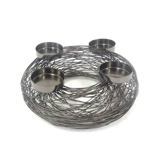 Couronne de L'Avent en Métal Fil/Acier Inoxydable