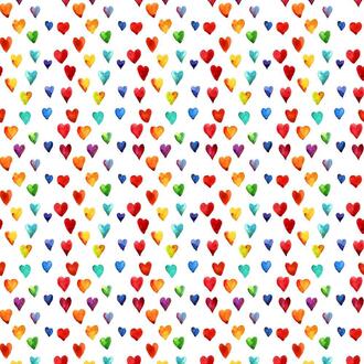 Serviette Bunte Herzchen