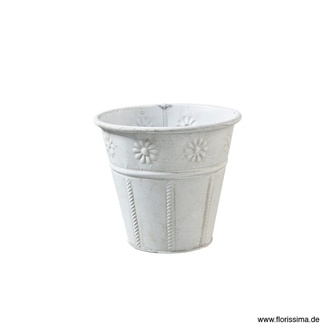 Zink Übertopf Blütenrand