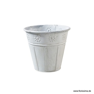 Zink Übertopf Blütenrand