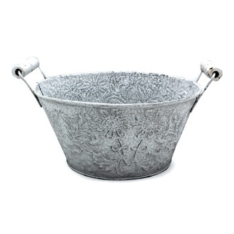 Zink Schale Blütenornament