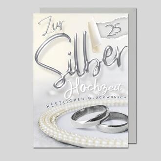 Silver Wedding Card