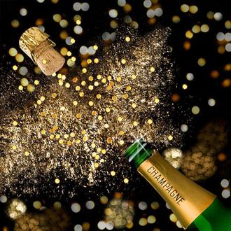 Weihnachtsserviette Champagnerfest