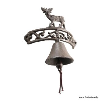 Gusseisen Glocke Hirschmotiv/Wandhänger
