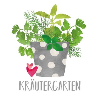 Serviette Kräutertopf/Kräutergarten