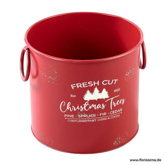Metall Übertopf Christmas Tree