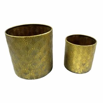 Metall Übertopf Mandala