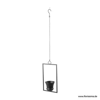 Metall Hänger Topf im eckigen Rahmen