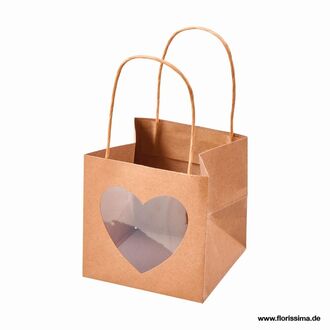 Papier Tasche Herzfenster