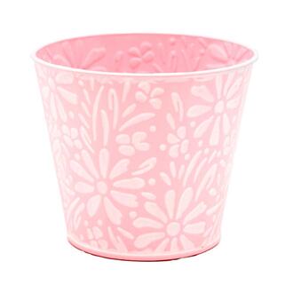 Zink Übertopf Flori/Blüten