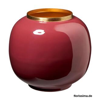 Metall Vase Goldrand