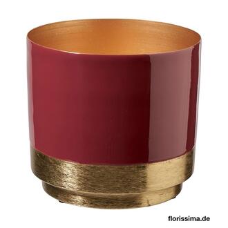Metal Planter Gold Rim/Flori