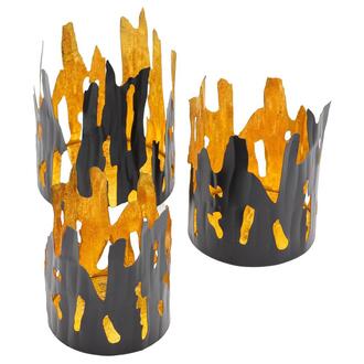 Metall Windlicht Flame
