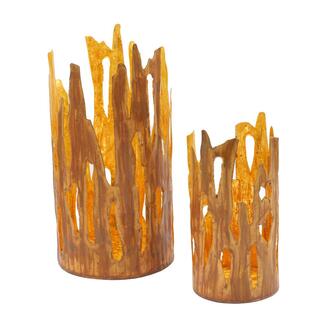 Metall Windlicht Flame