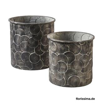 Metall Übertopf Kringel