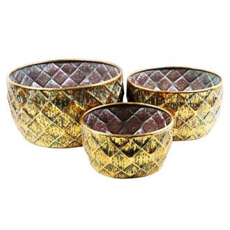 Metall Übertopf Raute