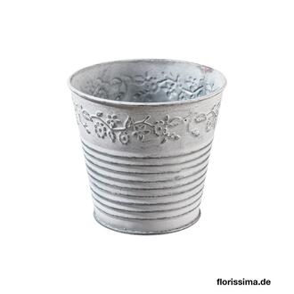 Metall Übertopf Blumenranke