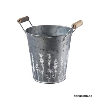 Zink Eimer Gräser