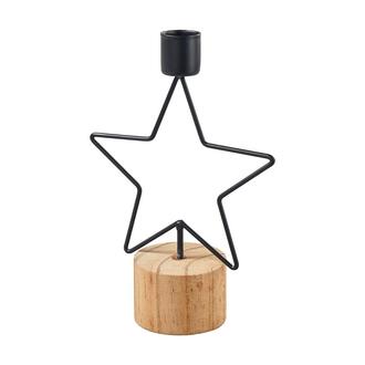 Metall Kerzenständer Black Star