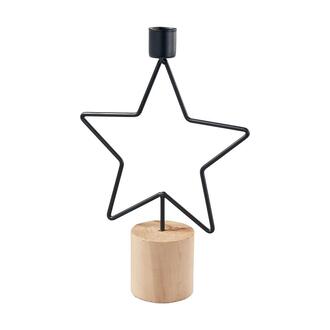 Bougeoir en Métal Black Star