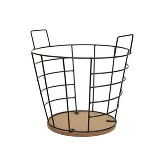 Metall Korb Holzboden