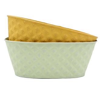 Metal Jardinere Diamond