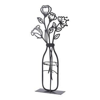 Metall Deko Blumenvase