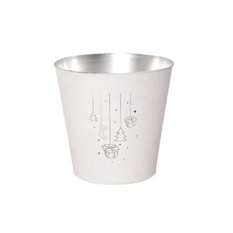 Zink Übertopf Weihnachten