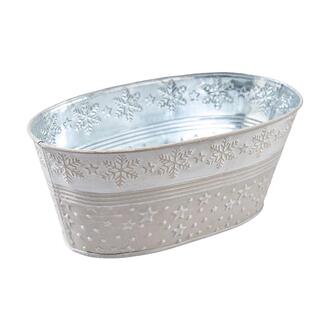Zink Jardiniere Schneekristalle