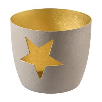 Metall Windlicht ausgestanzter Stern