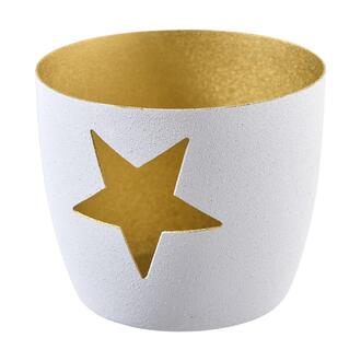 Metall Windlicht ausgestanzter Stern