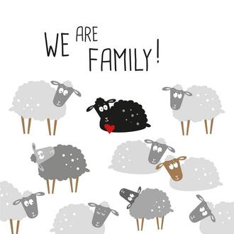 Easter Napkin We Are Family/Sheep