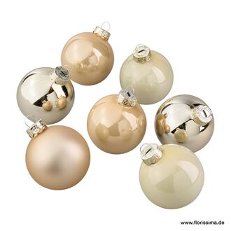 Weihnachtskugel Champagner Mix